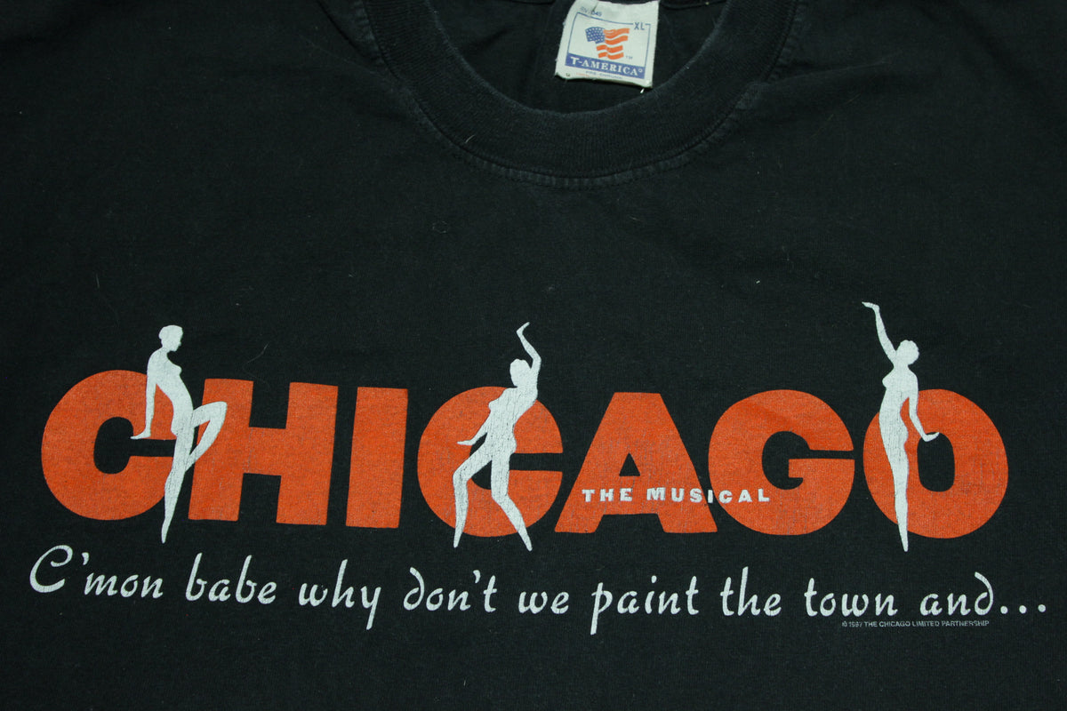 Chicago The Musical Paint The Town Jazz 1997 Vintage 90s Single Stitch T-Shirt