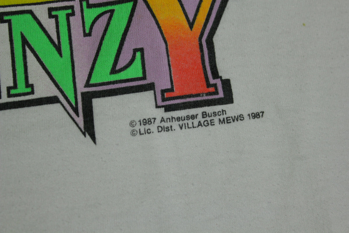 Spuds MacKenzie Party Frenzy 80s Bud Light Vintage 1987 Budweiser Beer Dog T-Shirt