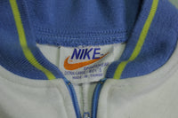 Nike Orange Swoosh Tag Vintage 80's Zip Up Off Center Swoosh Check Track Jacket