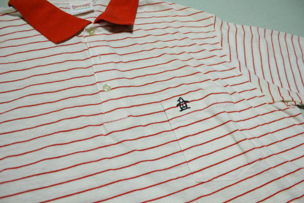 Munsingwear Grand Slam Penguin Vintage Striped 80's Made In USA Golf Polo Shirt