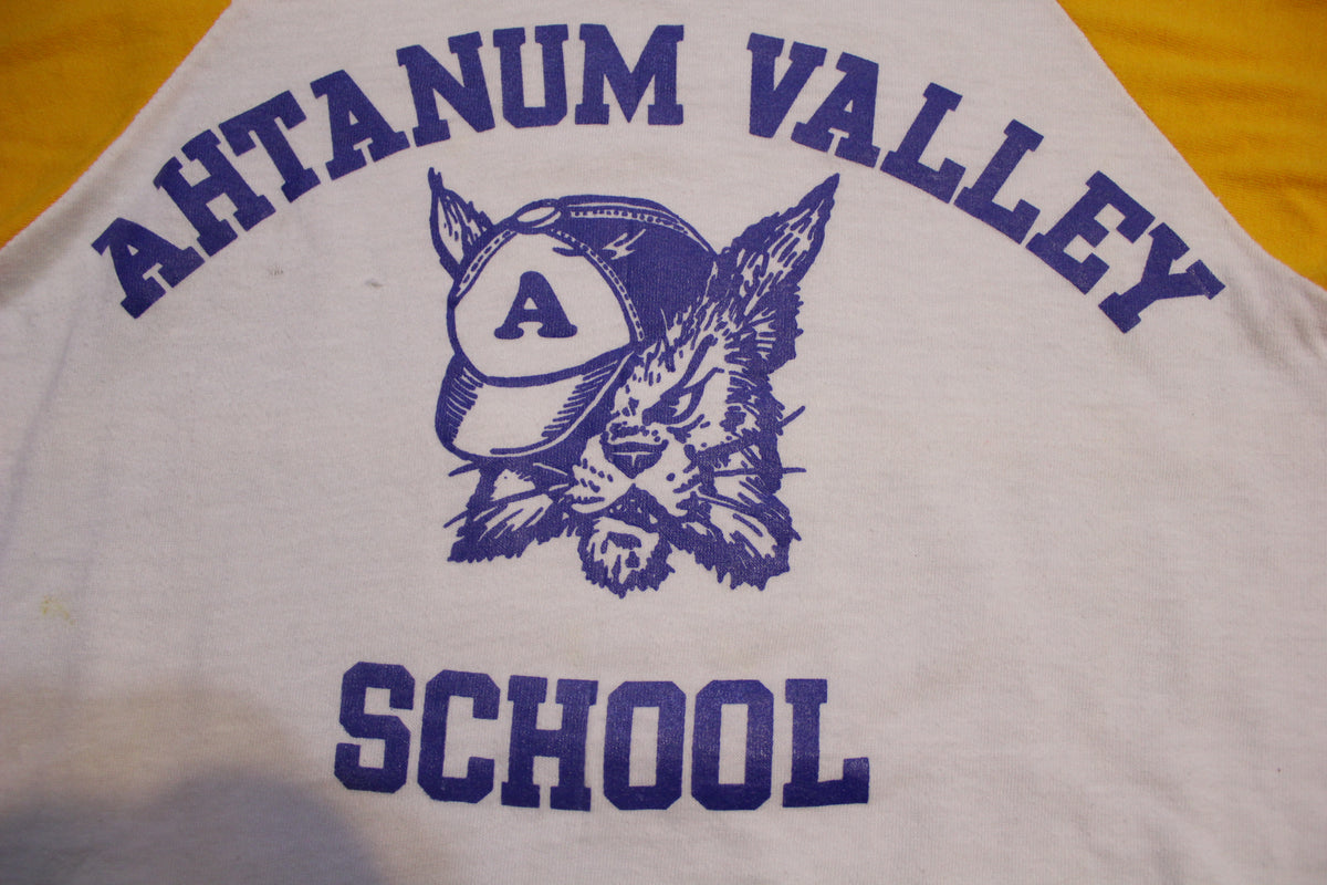 Ahtanum Valley School Springfoot 80's Vintage 3/4 Sleeve T-Shirt