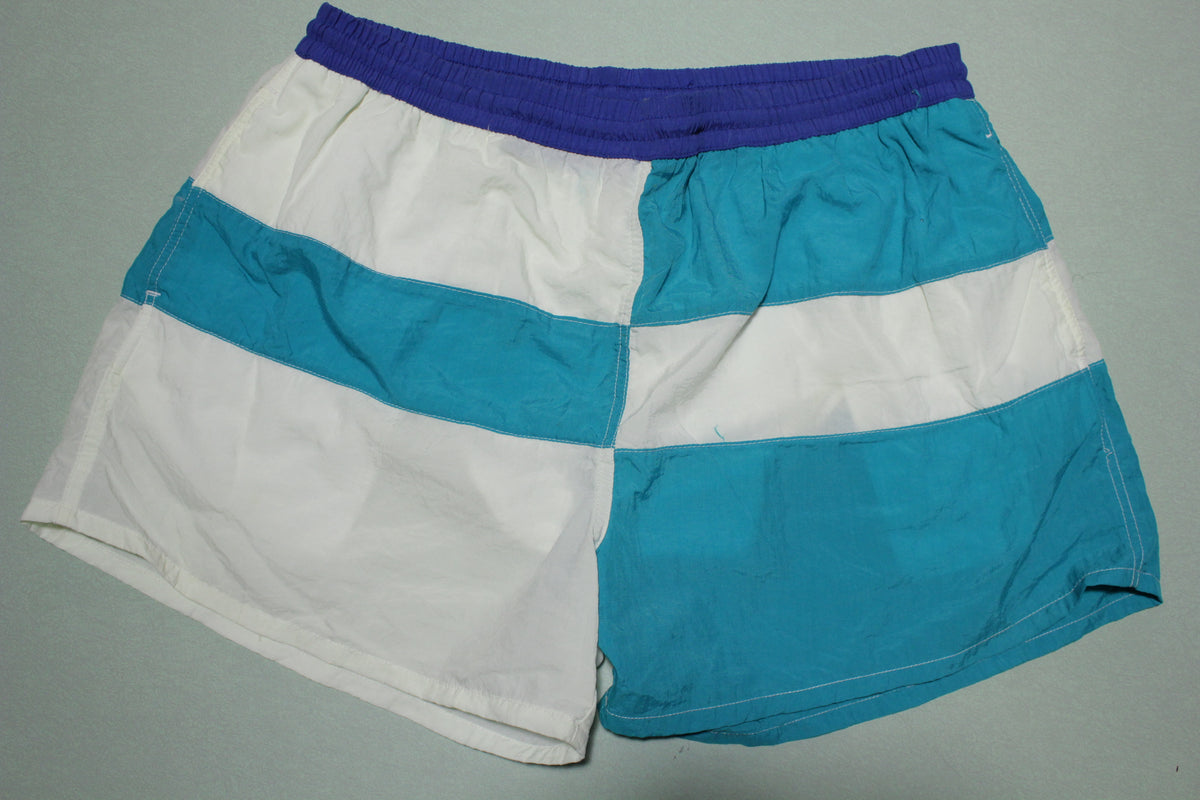 Cascade Sports Vintage 90's Color Block Swimming Trunks / Shorts