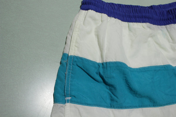 Cascade Sports Vintage 90's Color Block Swimming Trunks / Shorts