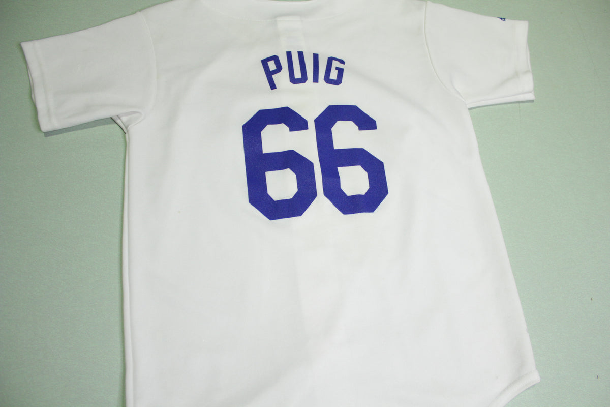 Los Angeles Dodgers Yasiel Puig #66 Majestic Made in USA Baseball MLB –  thefuzzyfelt