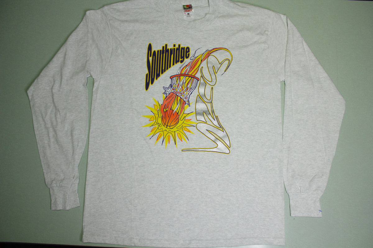 Kennewick Southridge Suns Vintage 90's FOTL Made in USA Long Sleeve Basketball T-Shirt