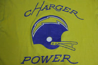San Diego Chargers Power Vintage Champion Tag 80's Single Stitch Made in USA T-Shirt