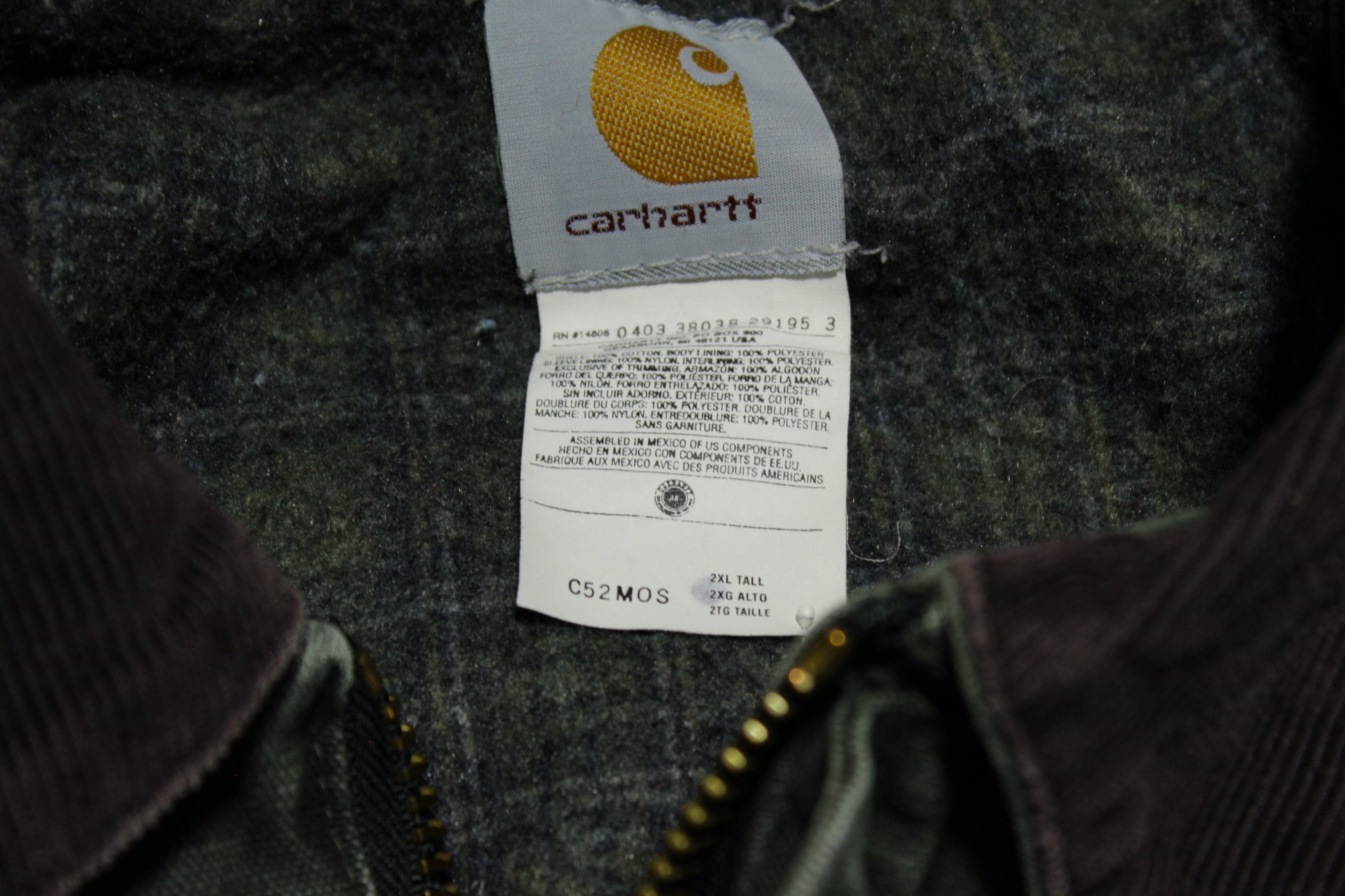 Carhartt C52 MOS Western Ranch Coat Blanket Lined Drawstring Waist