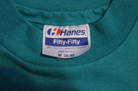 New York City Big Apple Hanes Fifty Fifty Vintage 80s Single Stitch T-Shirt Green
