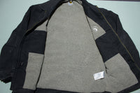Carhartt C61 BLK Sherpa Fleece Lined Chore Duck Canvas Jacket Workwear Coat