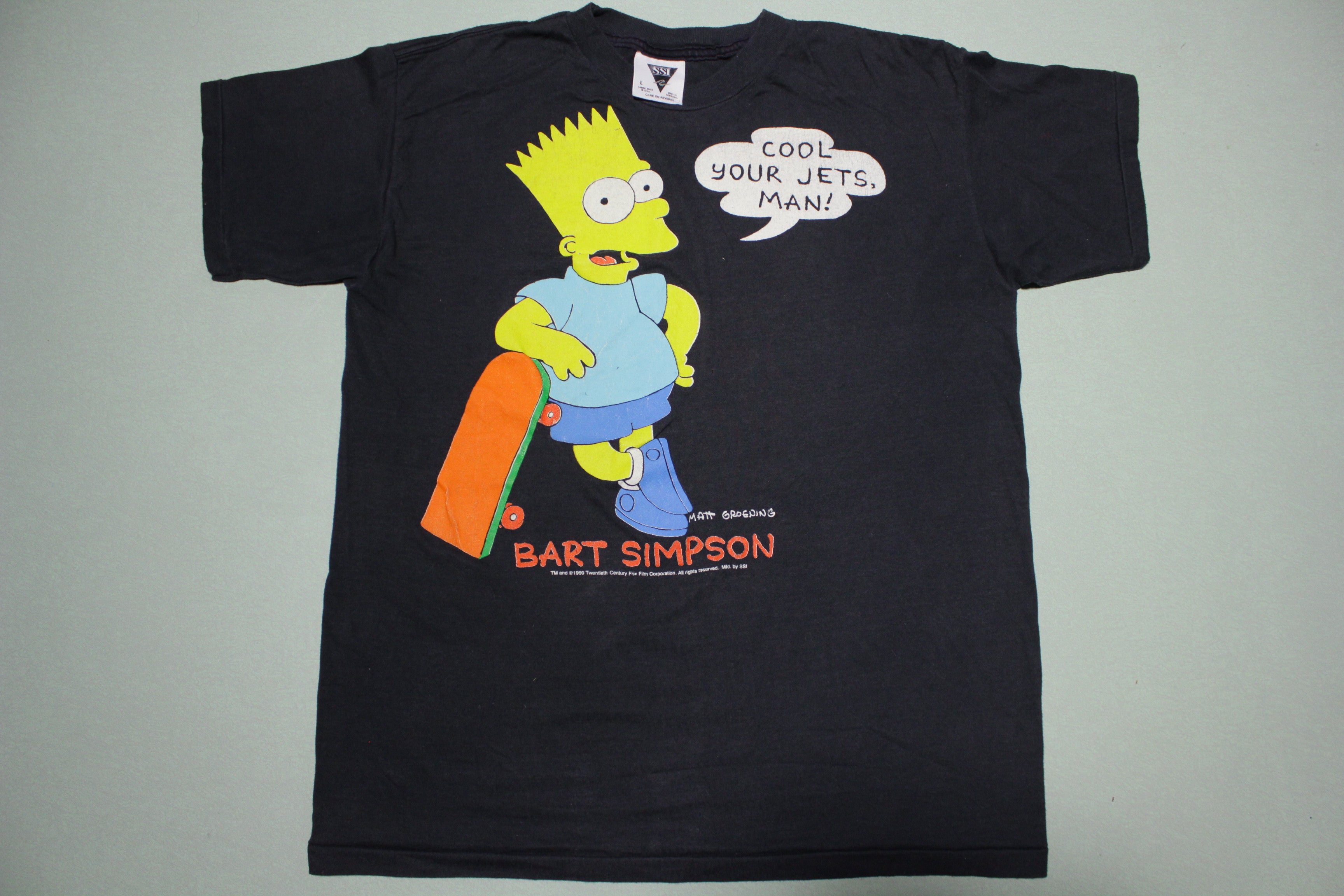 Bart Simpson Cool Your Jets Vintage 1990 Single Stitch SSI Movie Promo –  thefuzzyfelt