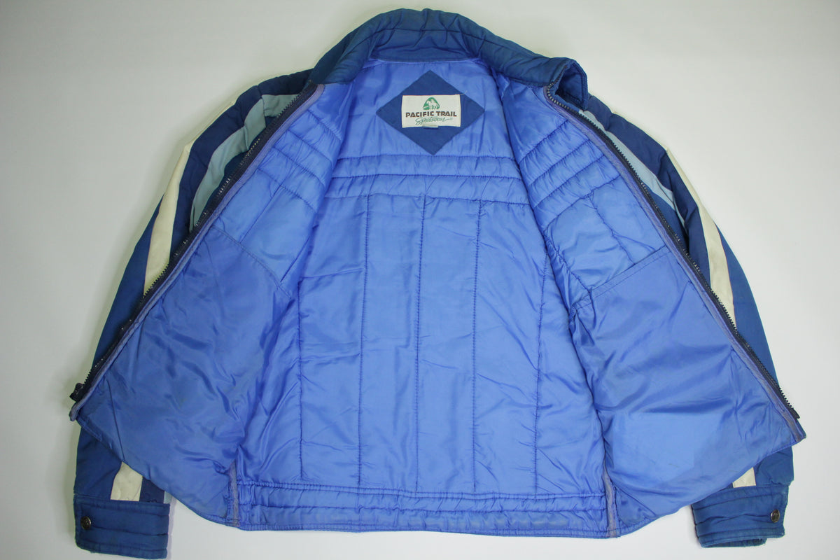 Pacific Trail Sportswear Vintage 80's Puffer Striped Ski Jacket