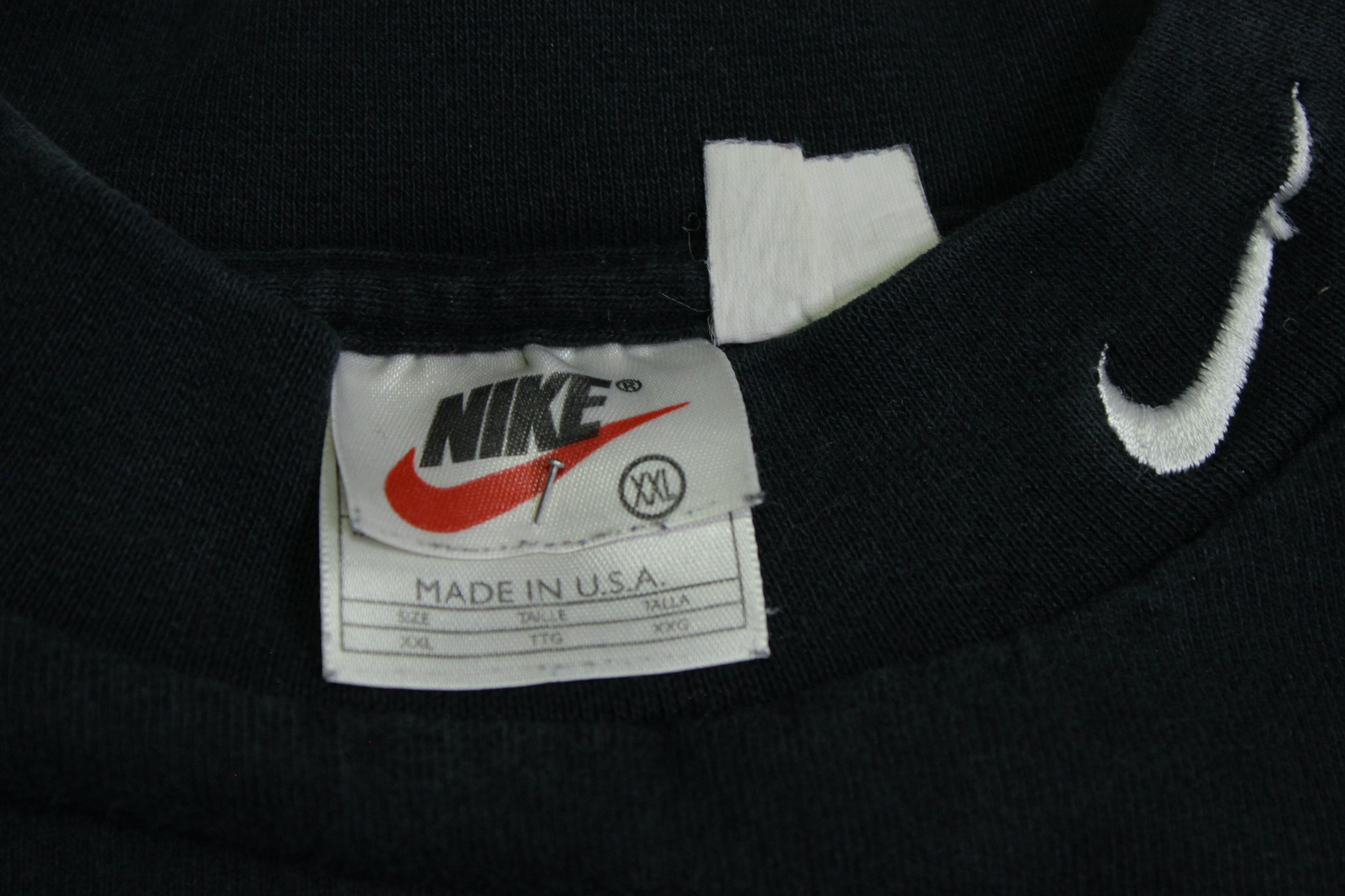 Nike Long Sleeve Mock Turtle Neck Collar Vintage 90's Made in USA