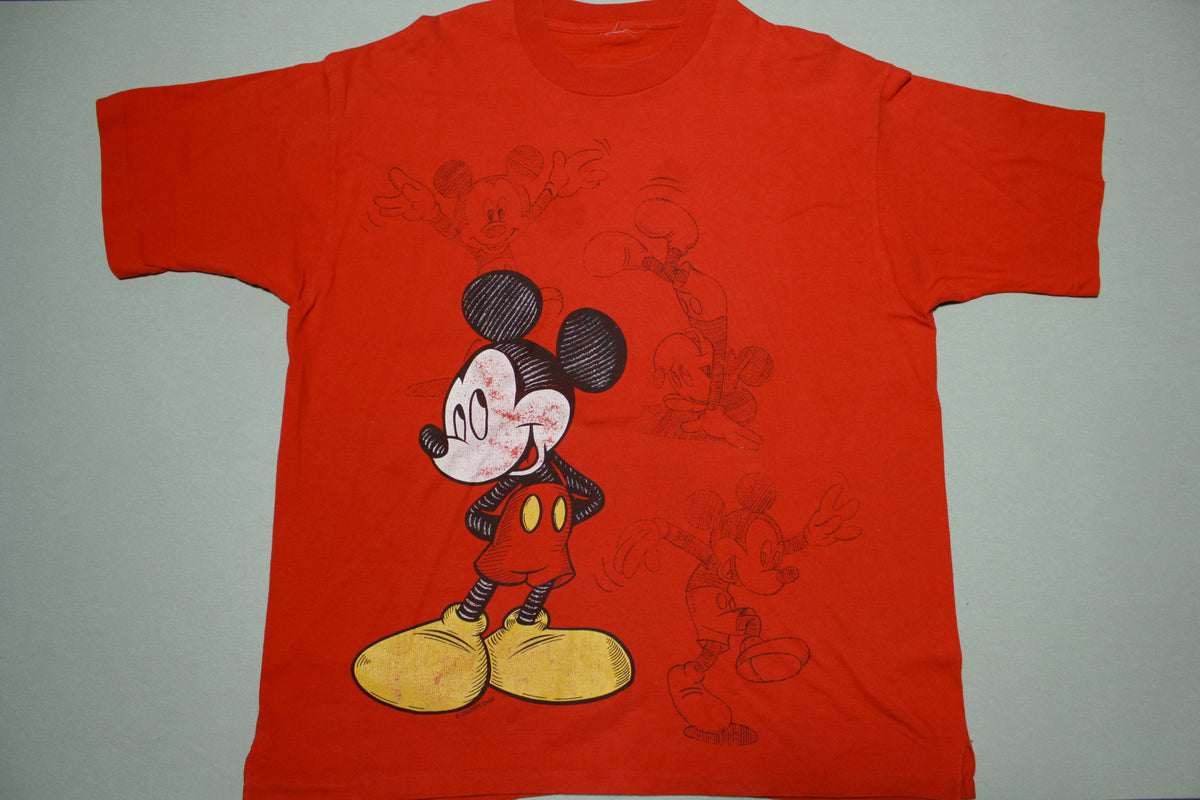 Mickey Mouse Unlimited Disney Artist Sketch Vintage 90s T-Shirt