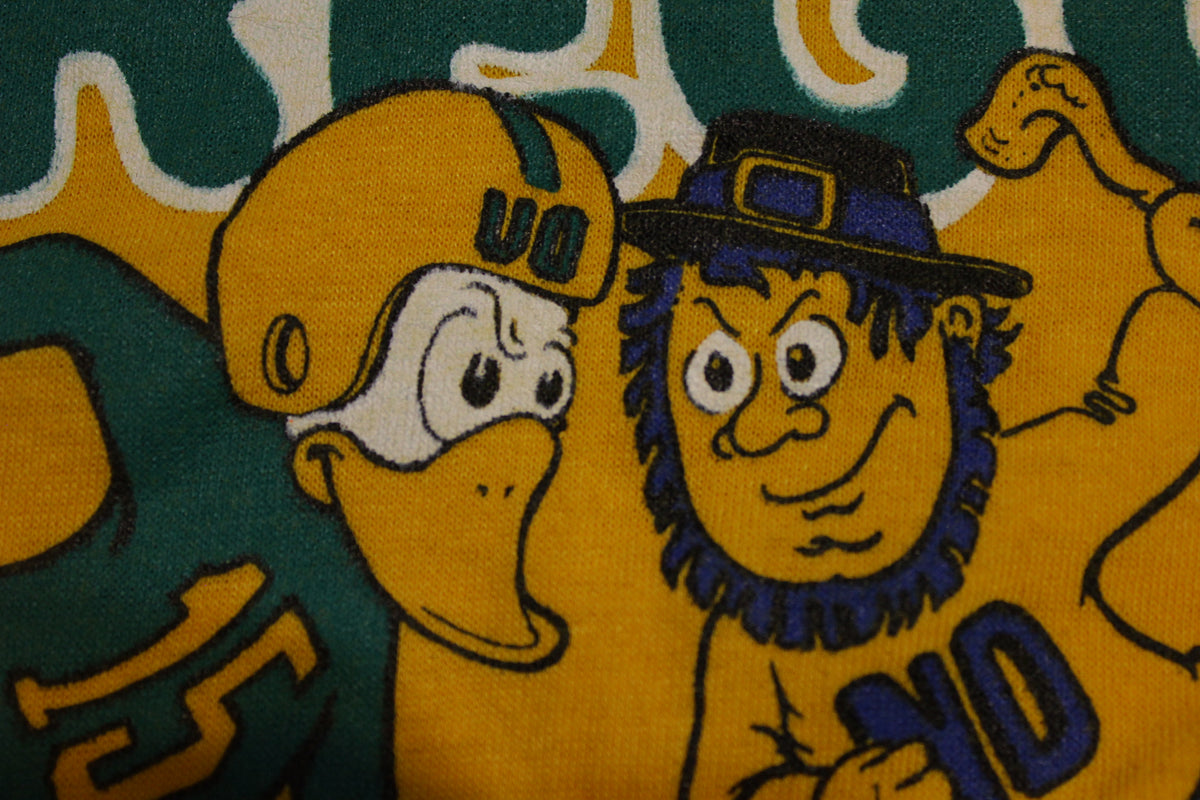 Oregon VS Notre Dame 1982 Vintage 80s College Football Single Stitch T-Shirt