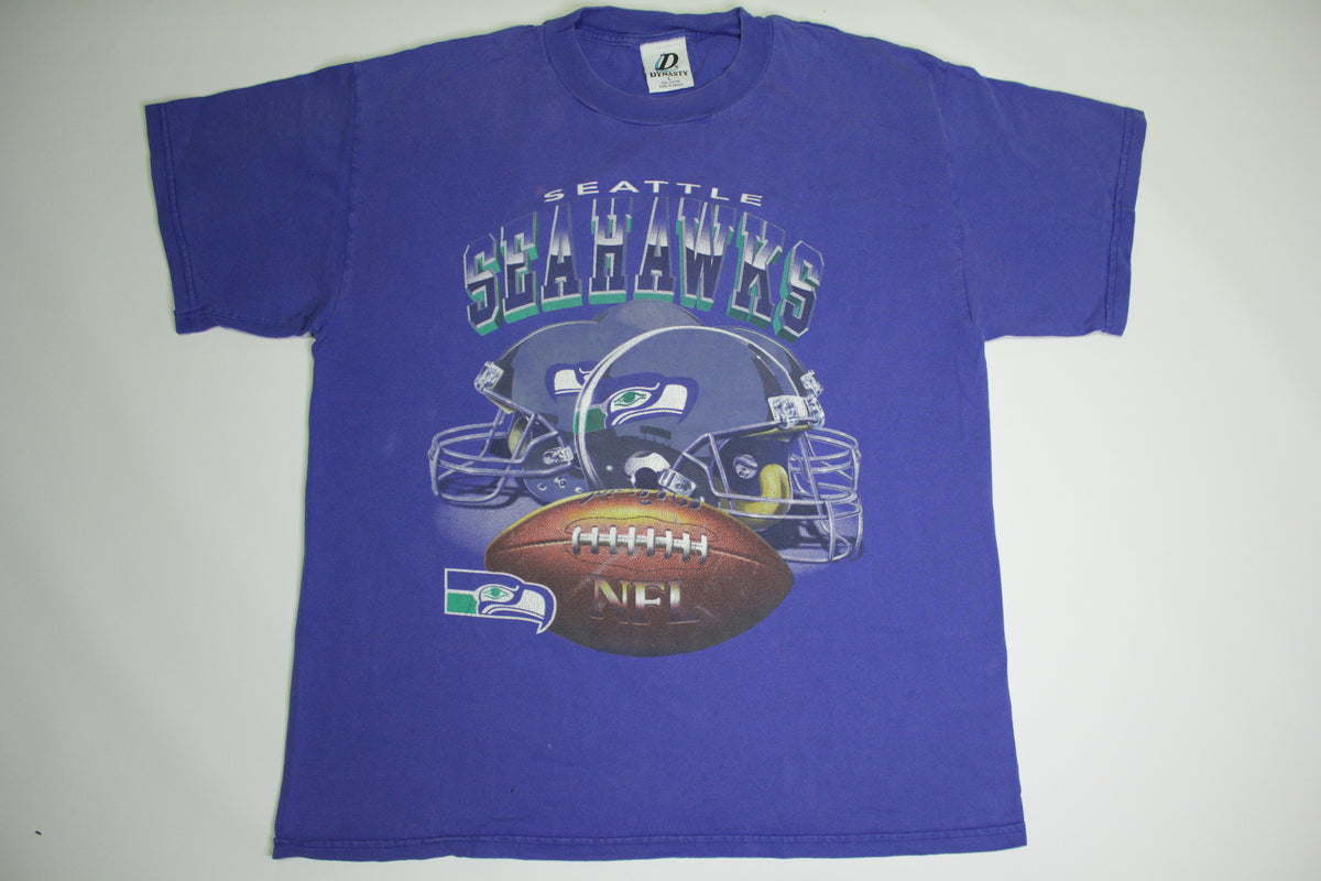 Vtg Seattle Seahawks Salem Sportswear 90s NFL T Shirt Size L