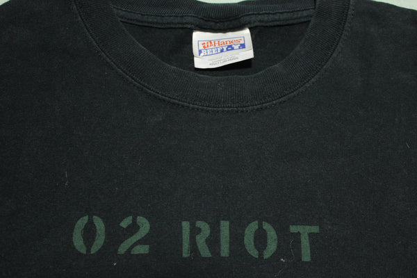 Pearl Jam Seattle Key Arena 12-8/9 2002 Riot Vintage Grunge Concert T-Shirt