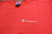 Pink Champion Spellout Vintage 80s Made in USA Banded Color Single Stitch T-Shirt