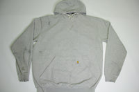 Carhartt K121 Grey Pullover Construction Hoodie Sweatshirt
