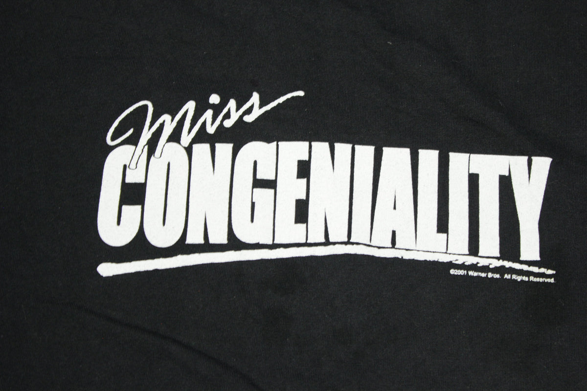 Miss Congeniality 2001 Warner Bros Vintage Movie Promo T-Shirt