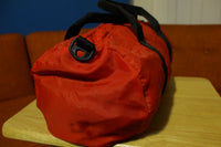 Outdoor Products 80's Fire Engine Red Duffle Gym Bag Vintage 1980's Carry Nylon