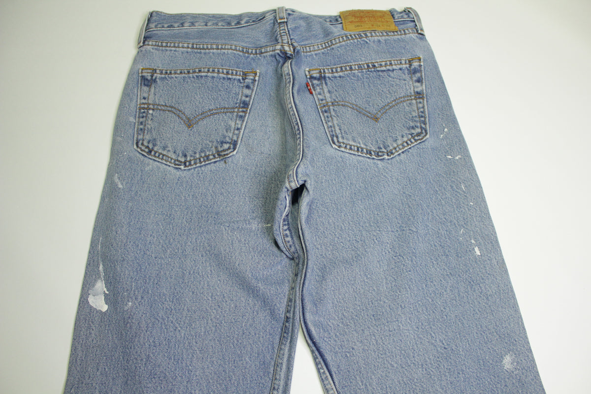 Levis 501 Red Tab Vintage 90's Blue Denim Grunge Rocker Jeans