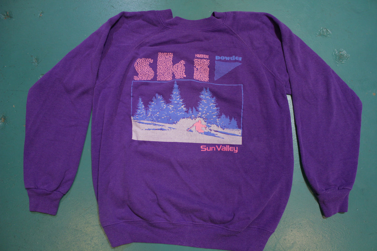 Sun Valley Suicide Ski Powder Snow 80s Vintage Hanes Crewneck Swearshirt