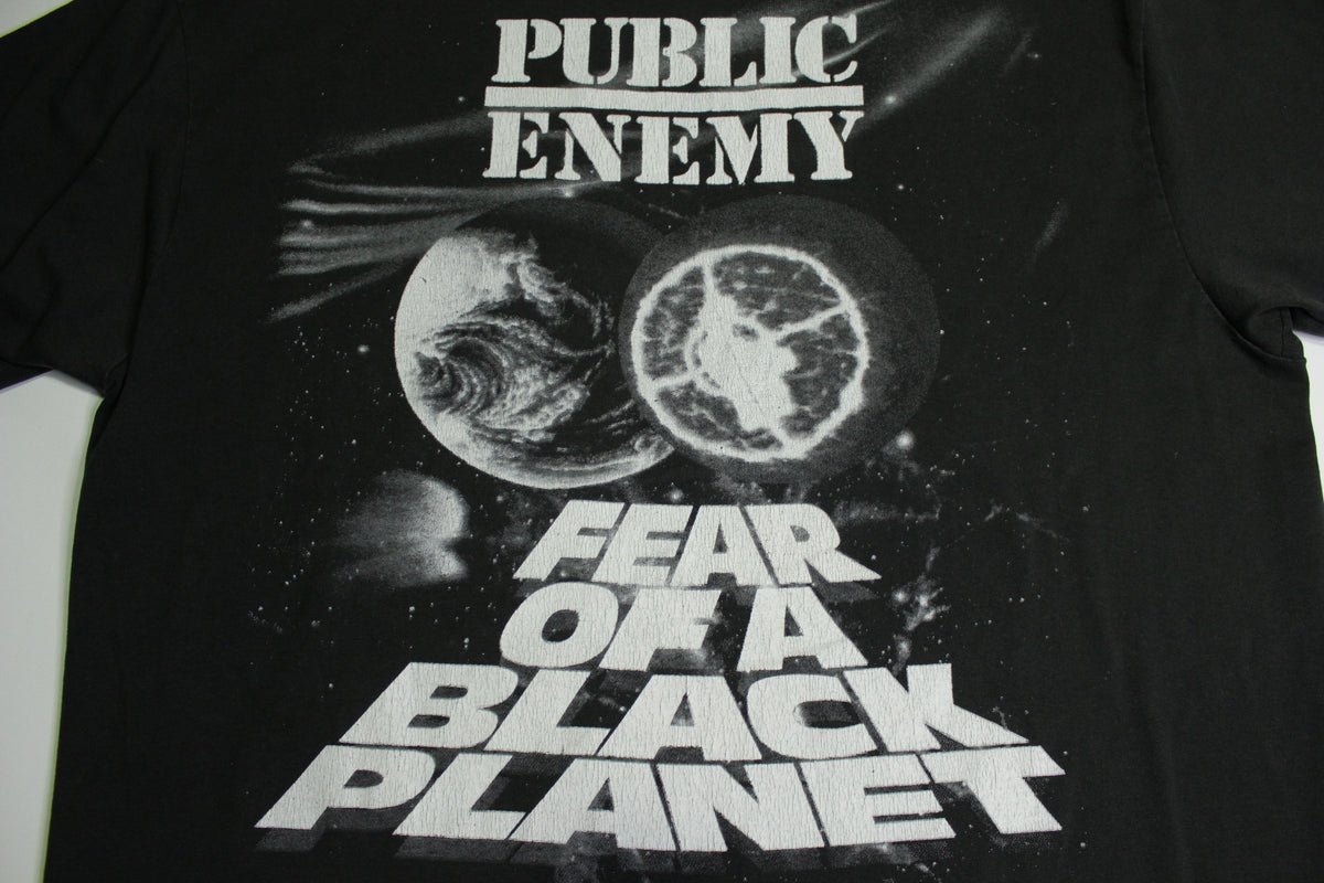 Public Enemy Fear Of A Black Planet Vintage 1990 Asiatic 90's Hanes Single Stitch Rap T-Shirt