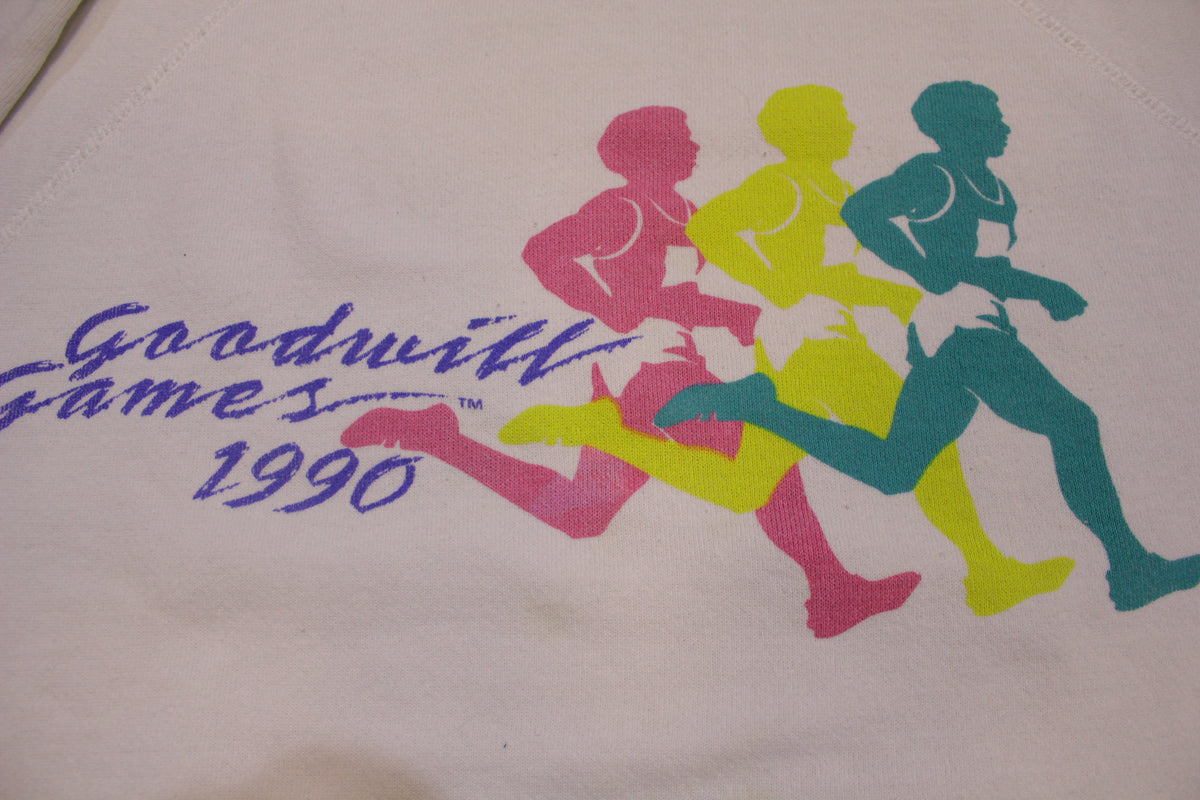 Goodwill Games 1990 Multi-Colored Running Vintage Crewneck 90s Sweatshirt