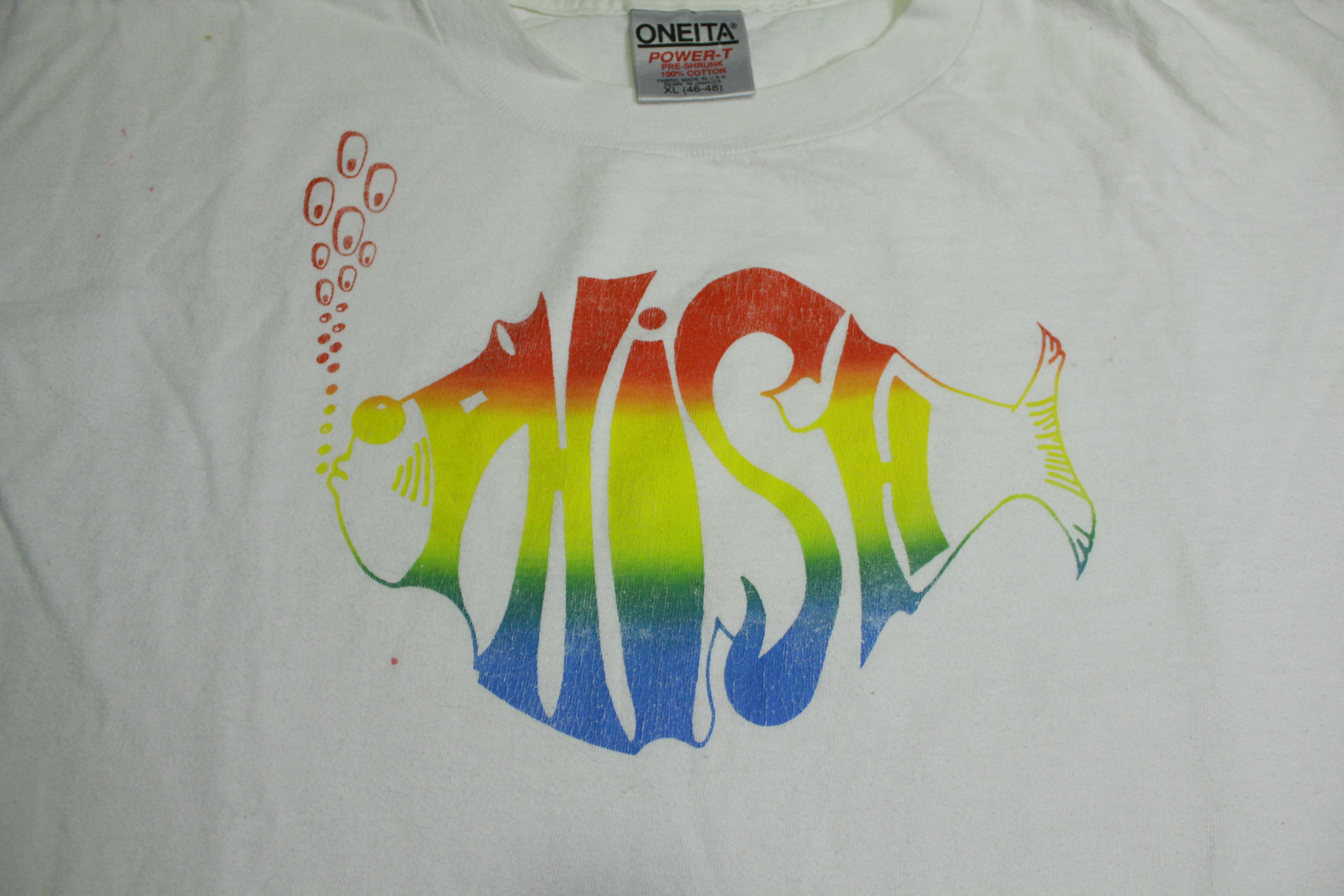 Phish Rainbow Bubbles Fish Single Stitch 90's Oneita Concert Tour