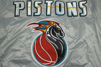 Detroit Pistons Vintage 90's Satin Embroidered Patch Coach Jacket