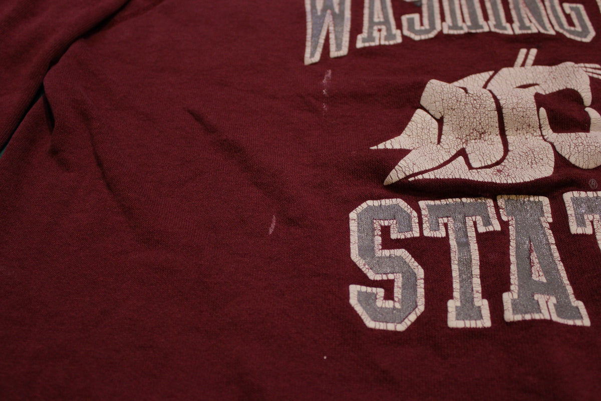 Washington State Cougars WSU Distressed Vintage Party Crewneck Sweatshirt