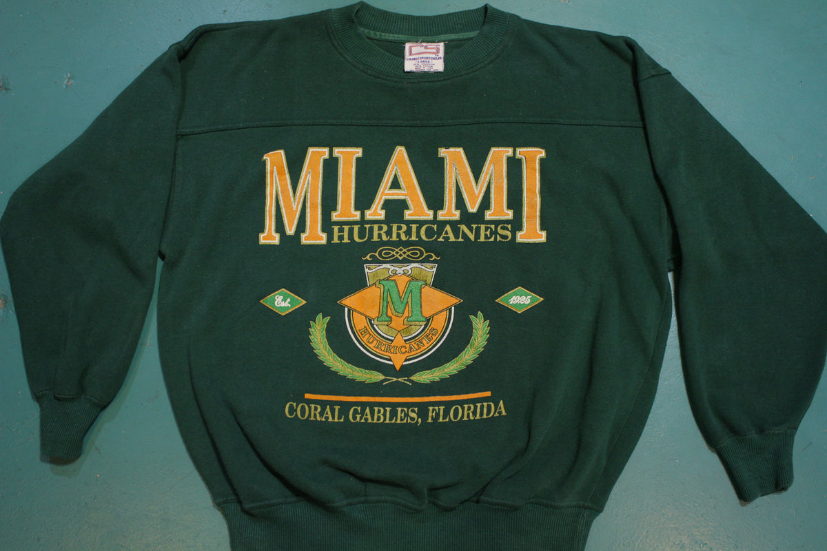 Miami Hurricanes Coral Gables Florida 90s Vintage Crewneck Sweatshirt