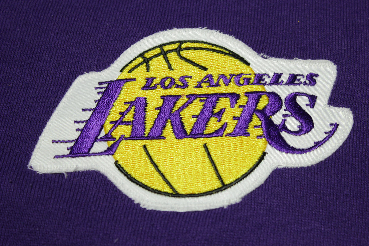 L.A. Lakers Embroidered Patch Vintage 90's Lee USA Purple Crewneck Sweatshirt