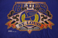 St. Louis Blues National Hockey League 1994 Single Stitch Vintage T-Shirt