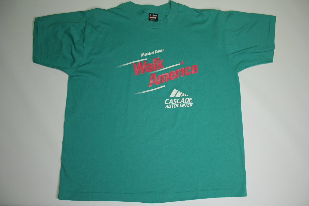 March of Dimes Walk America Cascade AutoCenter Vintage 90s BEST FOTL T-Shirt