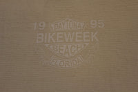Harley Davidson 1995 Daytona Beach Flaming Eagle 90's Vintage Bike Week Tshirt