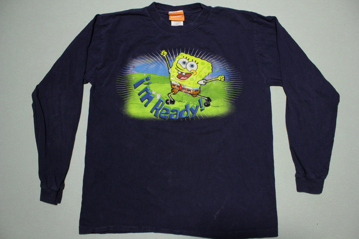 Spongebob Im Ready Nickelodeon 2004 Movie Promo Long Sleeve T-Shirt