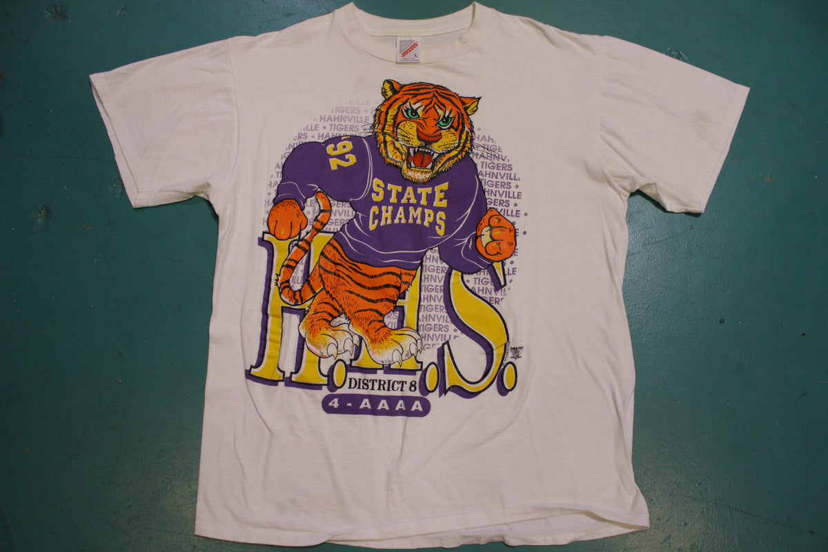 Hahnville Tigers 1992 State Champs Jerzees Vintage 90s Tshirt
