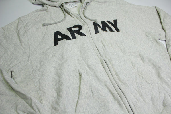 Army Big Spellout Vintage 1993 Reverse Weave 90's Military Issue Hoodie Sweatshirt