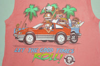 Let The Good Times Roll Vintage SSI Bad To The Bone 80's Muscle Beach T-Shirt