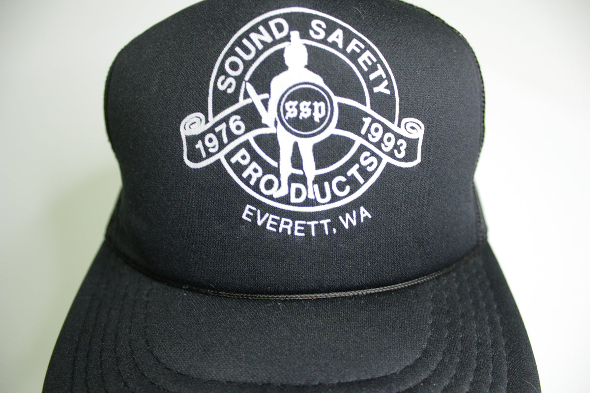 Sound Safety Products Everett WA Vintage 90's 1993 Trucker Snapback Adjustable Hat