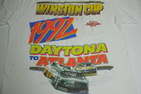 Winston Cup 1992 Daytona To Atlanta Vintage 90's Earnhardt Nascar Series T-Shirt