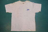 Speedo 1997 Logo Front Back H20 Saltwater Freshwater 90s Vintage Crew Neck T-Shirt