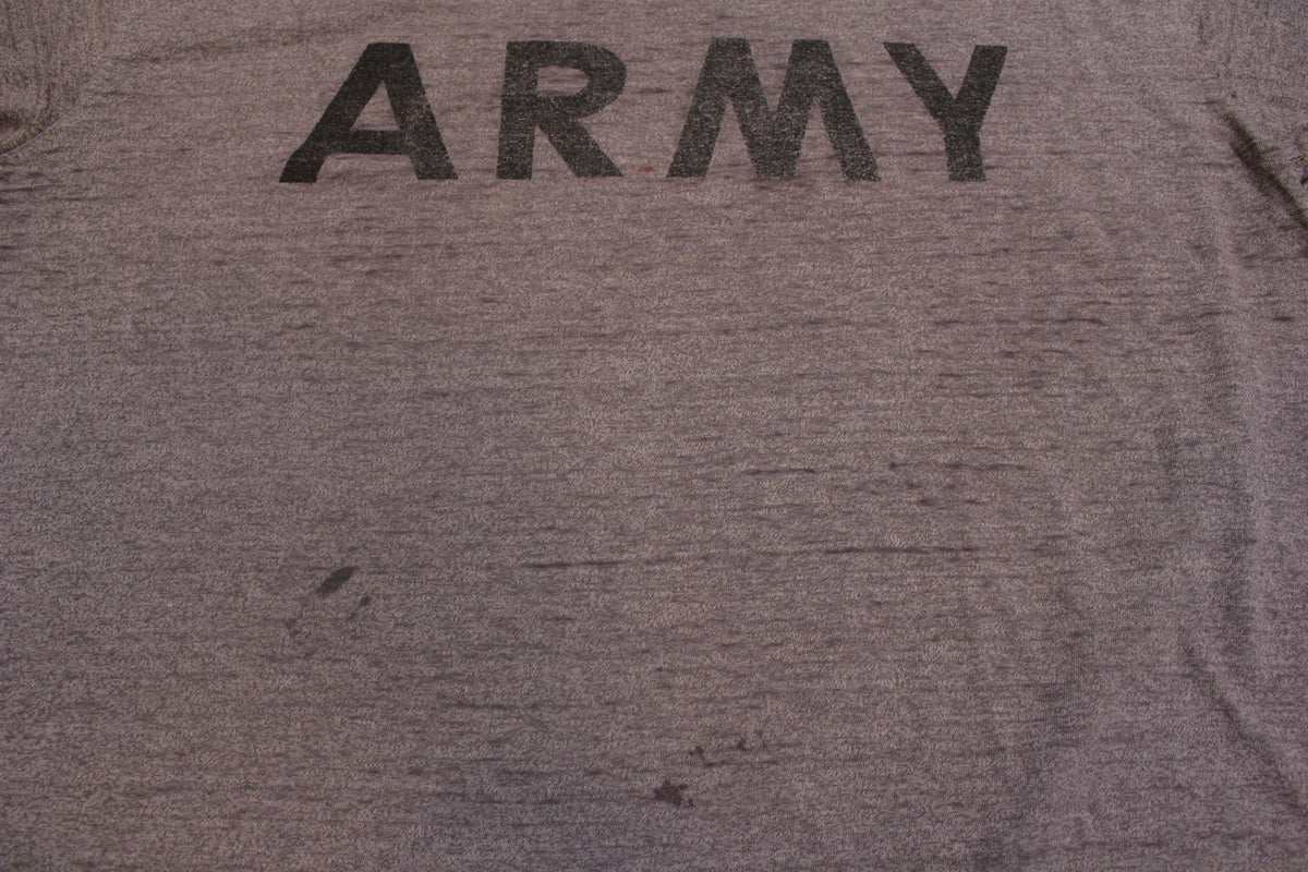 Army Official 1988 Distressed Military Government Issue 80s Single Stitch Vintage T-Shirt