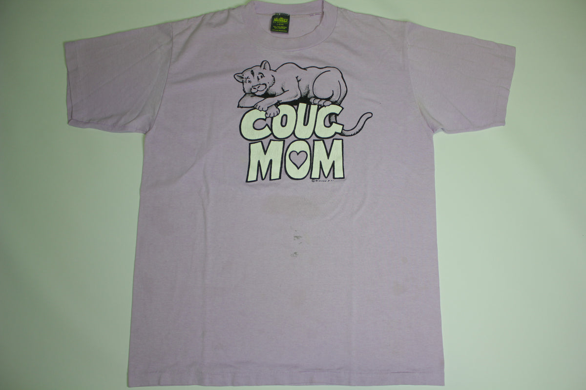 Coug Mom Washington State University 1984 WSU Cougars Vintage 80's Jerzees T-Shirt