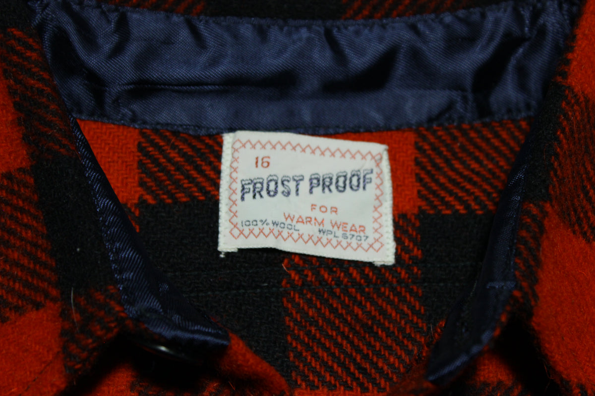 Frost Proof For Warm Wear Vintage 70's 80's Wool Flannel Shirt