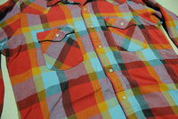 Saddle King Western Vintage 80's Pearl Snap Flannel Shirt