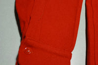 Woolrich 1950's Bright Red Vintage Wool Button Up Classic Flannel Shirt