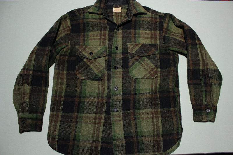 Roomy Richard Union Made Outerwear Vintage 50's 60's Flannel Button Up ...