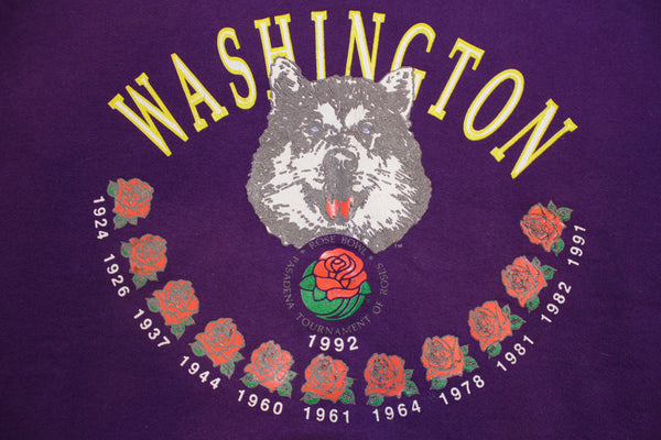University of Washington Huskies Rose Bowl 1992 Jerzees Super Vintage 90s Sweatshirt